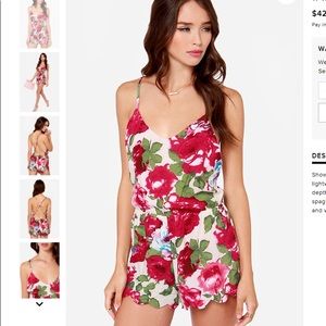 Lulu’s Ridin’ Fleur-ty floral print romper